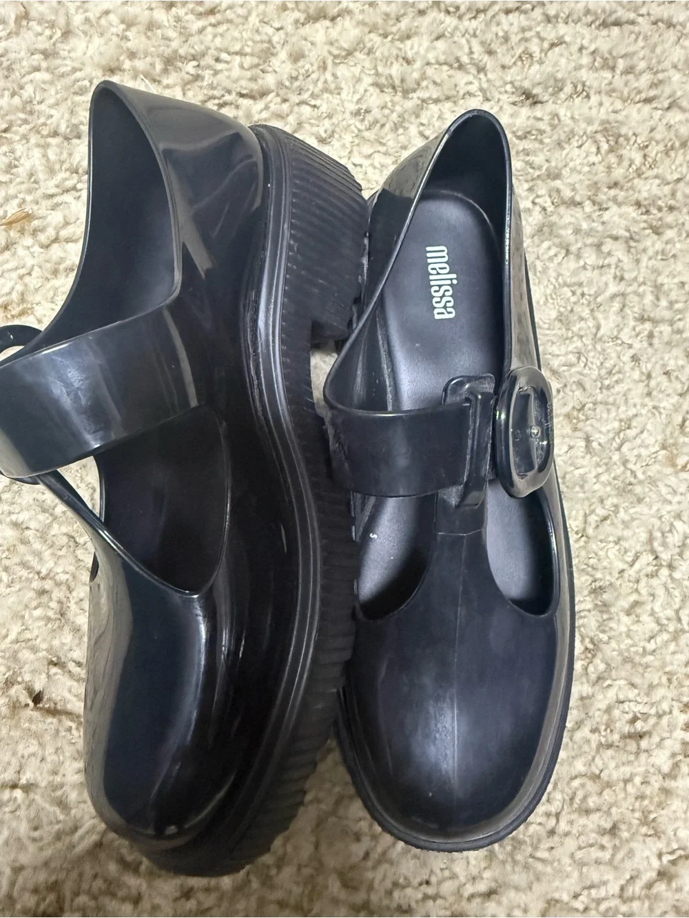 Melissa Jackie Black Mary Jane Platform Shoe